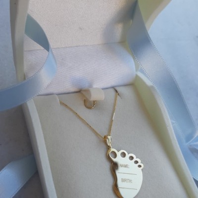 Χρυσό παιδικό μενταγιόν ταυτότητα Κ9 με αλυσίδα