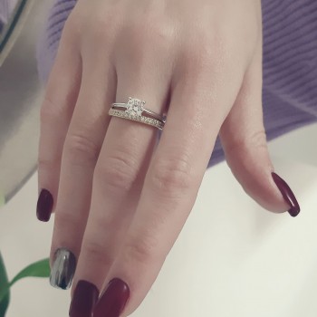 Χρυσό μονόπετρο δαχτυλίδι Κ9 με ζιργκόν