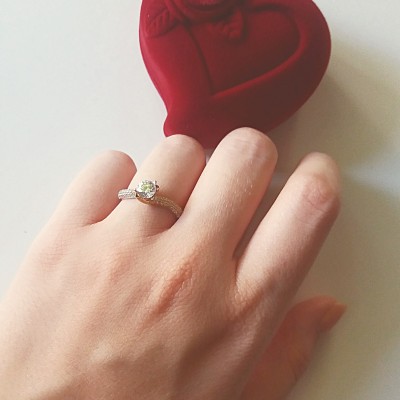 Χρυσό μονόπετρο Κ14