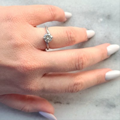 Ασημένιο μονόπετρο δαχτυλίδι 925 με ζιργκόν