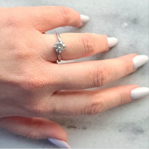 Ασημένιο μονόπετρο δαχτυλίδι 925 με ζιργκόν