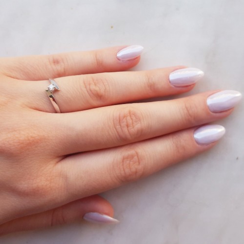 Λευκόχρυσο δαχτυλίδι μονόπετρο Κ18 με διαμάντι