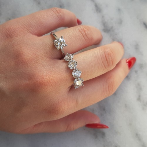 Ασημένιο σειρέ δαχτυλίδι 925 με ζιργκόν