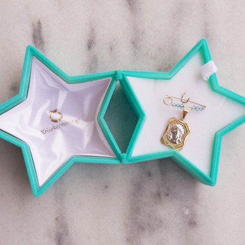 Παιδική χρυσή παραμάνα Κ9 με φυλαχτό