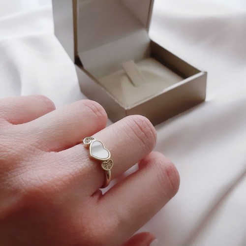 Χρυσό δαχτυλίδι καρδιά Κ14