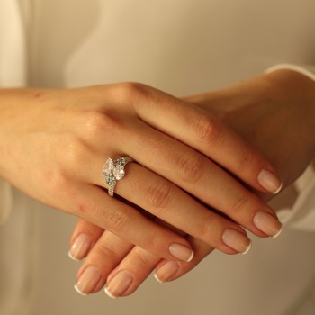 Ασημένιο δαχτυλίδι 925 με ζιργκόν