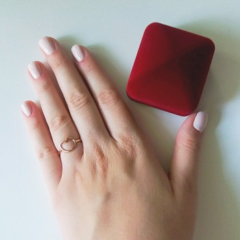 Δαχτυλίδι καρδιά από ροζ χρυσό Κ14