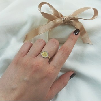 Χρυσό δαχτυλίδι Κ14 με ζιργκόν