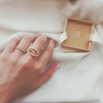 Χρυσό δαχτυλίδι Κ14 με peridot