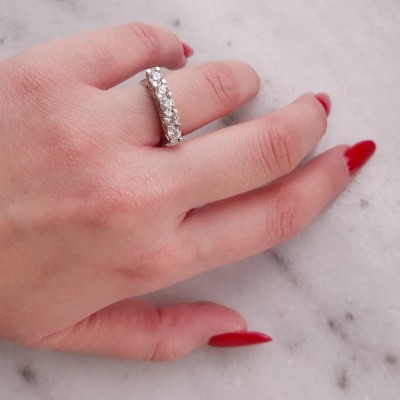 Ασημένιο σειρέ δαχτυλίδι 925 με Swarovski ζιργκόν