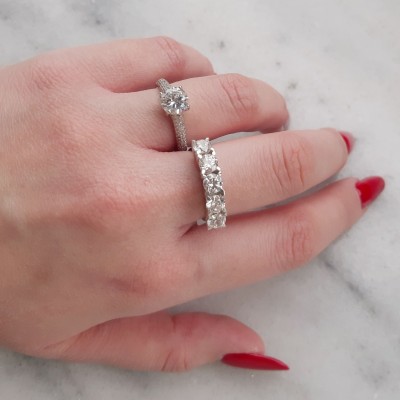 Ασημένιο μονόπετρο δαχτυλίδι 925 με ζιργκόν