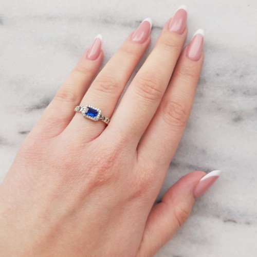 Ασημένιο δαχτυλίδι 925 με ζιργκόν