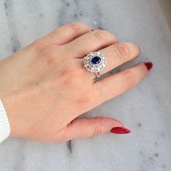 Ασημένιο δαχτυλίδι 925 με ζιργκόν