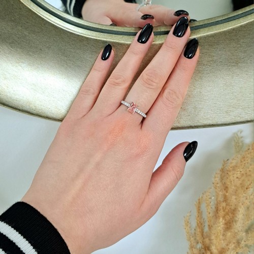 Ασημένιο δαχτυλίδι 925 με ζιργκόν