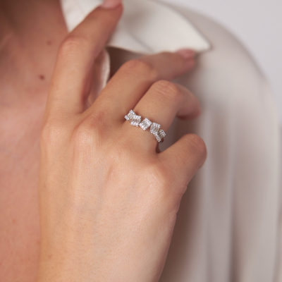 Ασημένιο δαχτυλίδι 925 με ζιργκόν