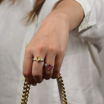 Ασημένιο δαχτυλίδι καρδιά 925