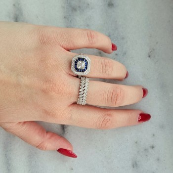 Ασημένιο ολόβερο δαχτυλίδι 925 με ζιργκόν