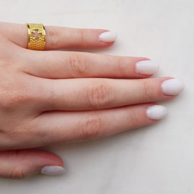 Χρυσό σεβαλιέ δαχτυλίδι Κ14