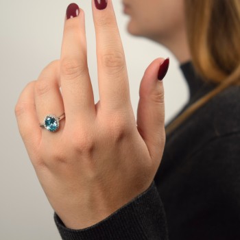 Ασημένιο δαχτυλίδι ροζέτα 925