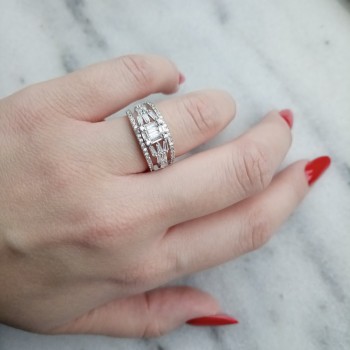 Ασημένιο δαχτυλίδι 925 με ζιργκόν