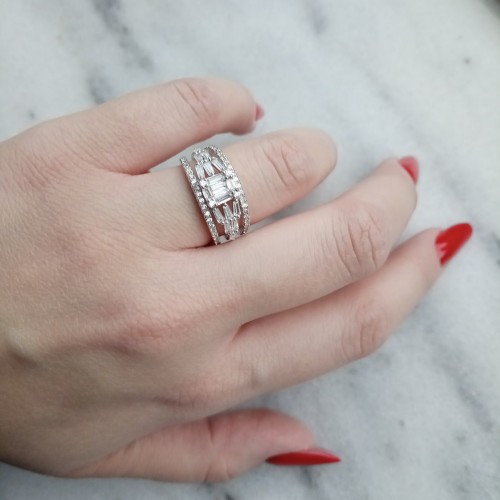 Ασημένιο δαχτυλίδι 925 με ζιργκόν