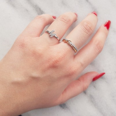 Λευκόχρυσο δαχτυλίδι love Κ14 με ζιργκόν