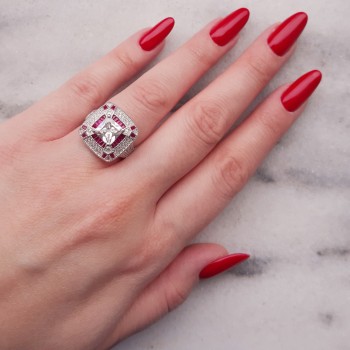 Ασημένιο δαχτυλίδι 925 με ζιργκόν