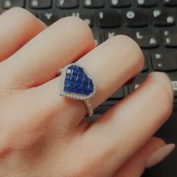 Ασημένιο δαχτυλίδι καρδιά 925