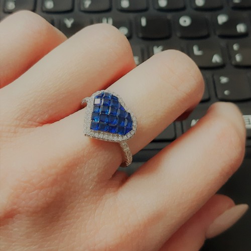 Ασημένιο δαχτυλίδι καρδιά 925