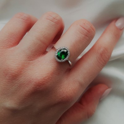 Λευκόχρυσο δαχτυλίδι fashion Κ14 με ζιργκόν