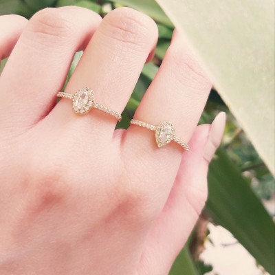 Χρυσό δαχτυλίδι ροζέτα Κ14 με ζιργκόν