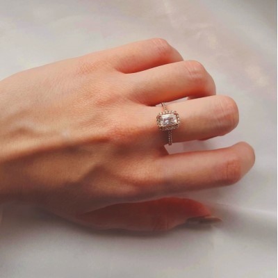 Δαχτυλίδι από ροζ χρυσό Κ14