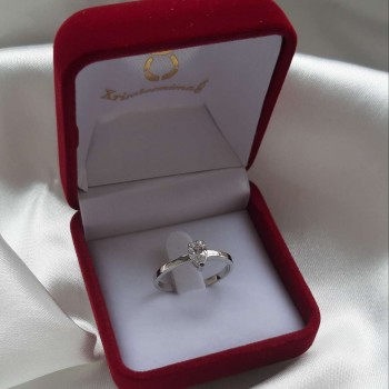 Λευκόχρυσο δαχτυλίδι σταγόνα Κ14