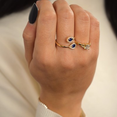 Χρυσό δαχτυλίδι καρδιά Κ14 με ζιργκόν