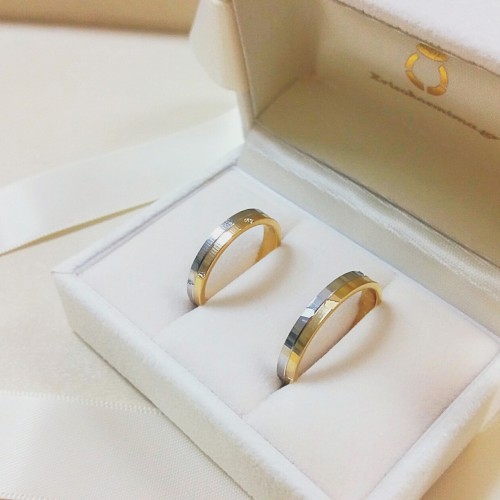 Βέρες από κίτρινο και λευκό χρυσό Κ14