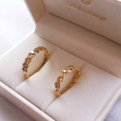 Maschio Femmina σετ χρυσές βέρες Κ14 