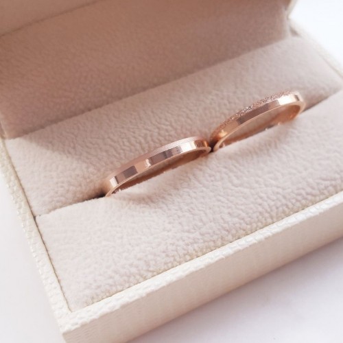 Σετ Ροζ χρυσές βέρες Κ9