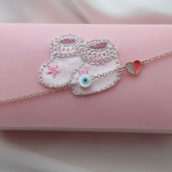 Παιδικό βραχιόλι από ροζ χρυσό Κ14