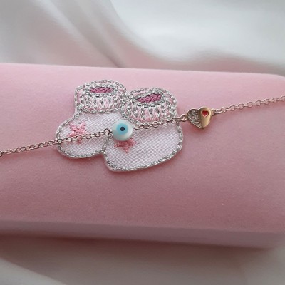 Παιδικό βραχιόλι από ροζ χρυσό Κ14