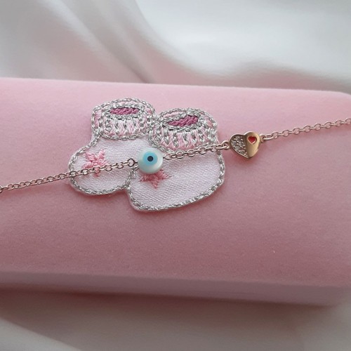 Παιδικό βραχιόλι από ροζ χρυσό Κ14