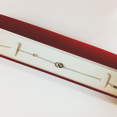 Λευκόχρυσο βραχιόλι  fashion K9