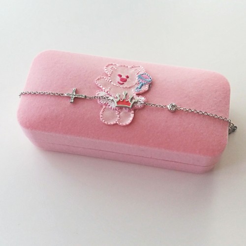 Λευκόχρυσο παιδικό βραχιόλι Κ9