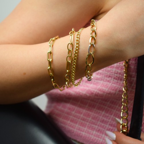 Χρυσό βραχιόλι αλυσίδα Κ14