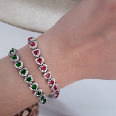 Ασημένιο βραχιόλι ριβιέρα 925 με ζιργκόν