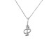 Λευκόχρυσο μενταγιόν "μονόγραμμα" Κ14 με αλυσίδα