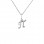 Λευκόχρυσο μενταγιόν "μονόγραμμα" Κ14 με αλυσίδα