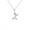 Λευκόχρυσο μενταγιόν "μονόγραμμα" Κ14 με αλυσίδα