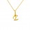 Χρυσό μενταγιόν "μονόγραμμα" Κ14 με αλυσίδα