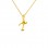 Χρυσό μενταγιόν "μονόγραμμα" Κ14 με αλυσίδα