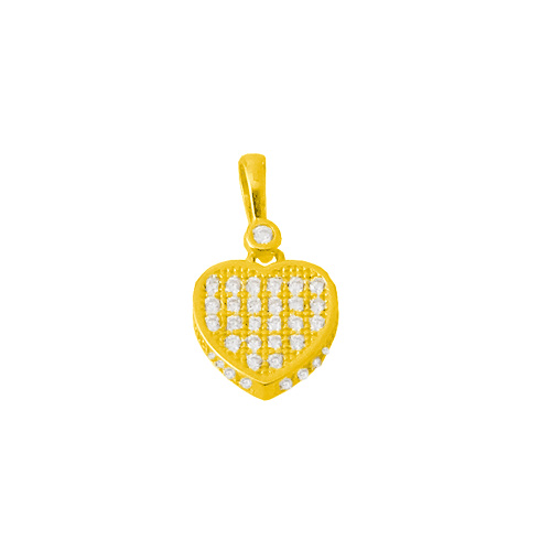 Χρυσό μενταγιόν Κ14 με ζιργκόν